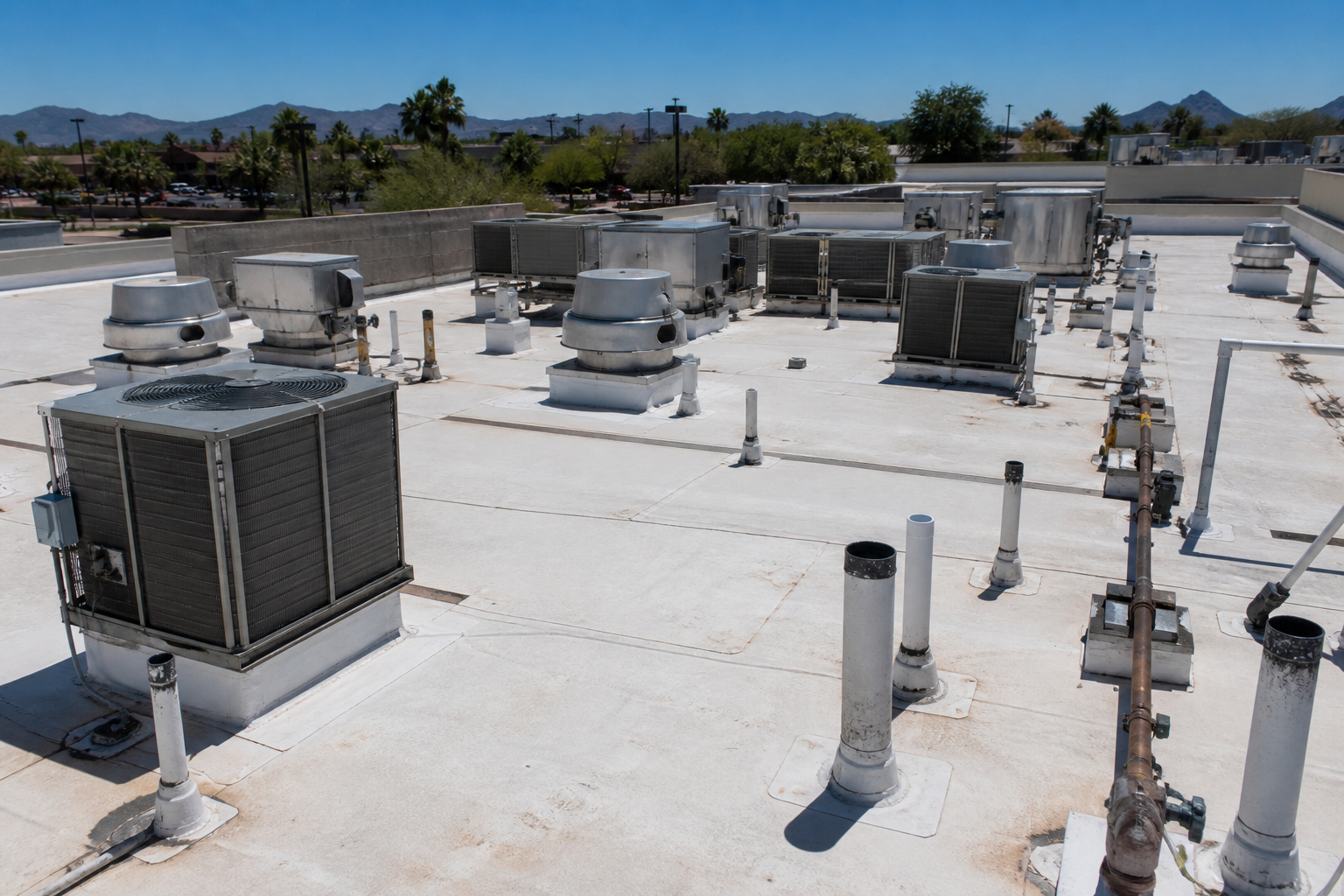 Commercial Restaurant Roofing in Mesa, AZ — Built for HVAC & Kitchen Loads
